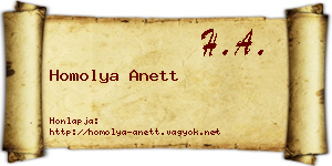 Homolya Anett névjegykártya